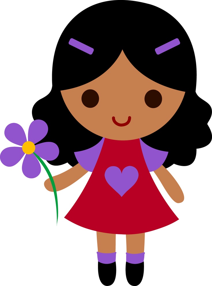 One girl clipart.