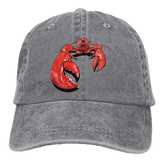 2018 Adult Fashion Cotton Denim Baseball Cap Lobster Clipart.