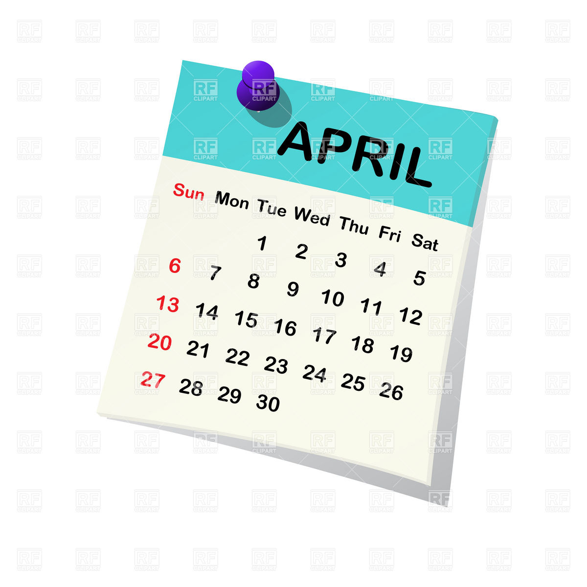 April Calendar Clipart Group (+), HD Clipart.