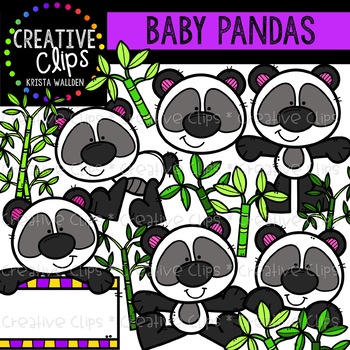 Baby Panda Clipart {Creative Clips Clipart}.