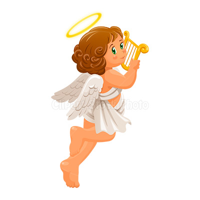 Image of Angel Clipart #1839, Christmas Angel Clip Art Free Cherub.