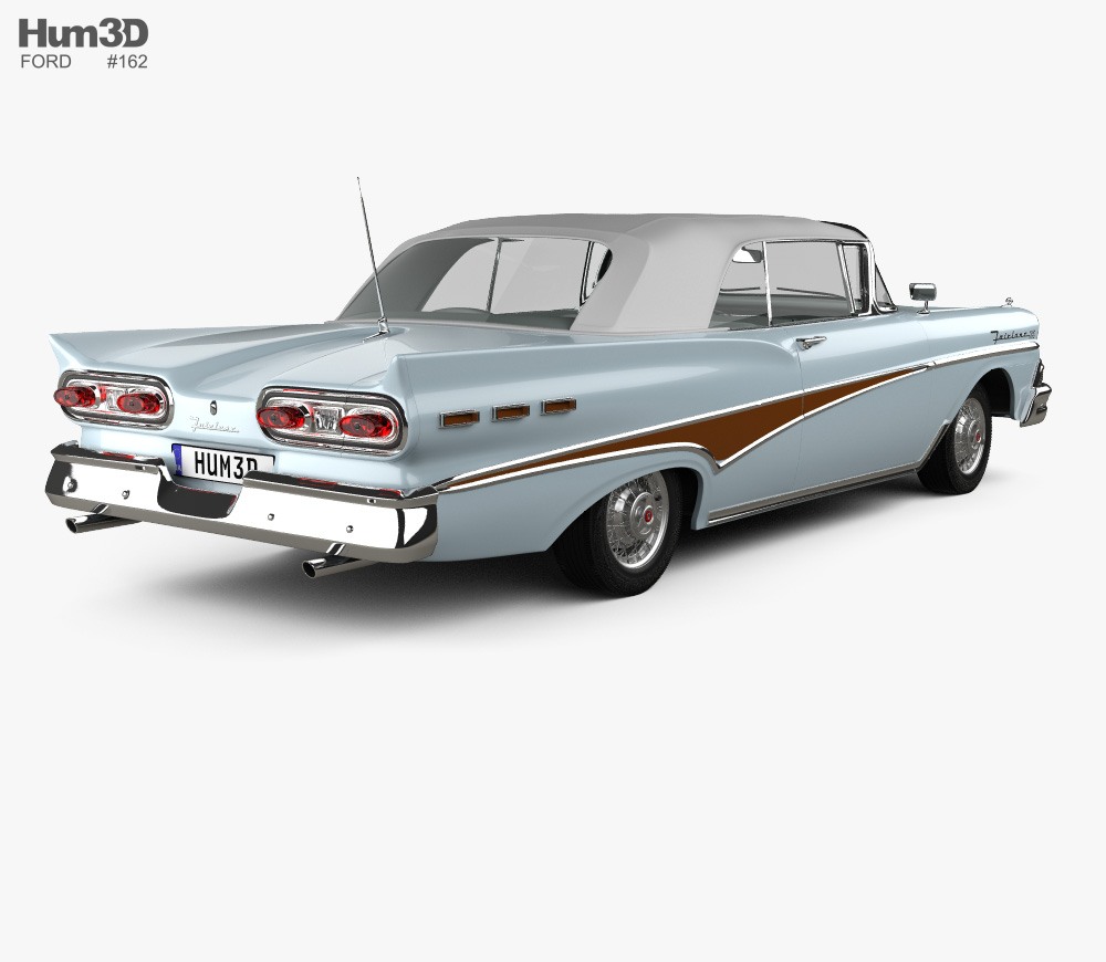 Ford Fairlane 500 Sunliner 1958 3D model.