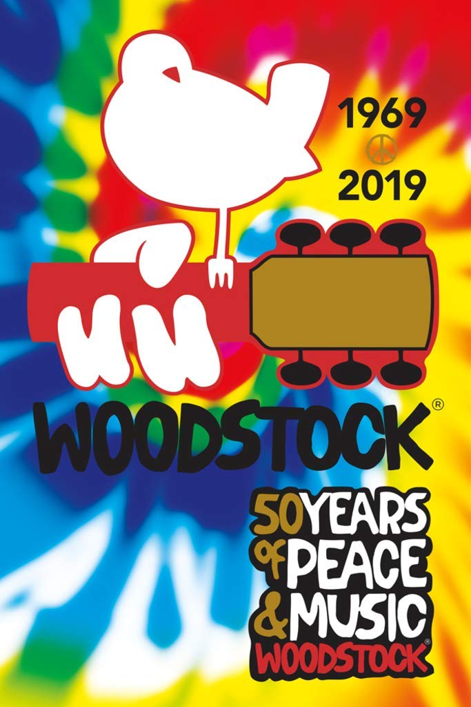 Studio B Woodstock 50th Anniversary 1969 2019 Tie Dye Music Poster 24x36  Inch.