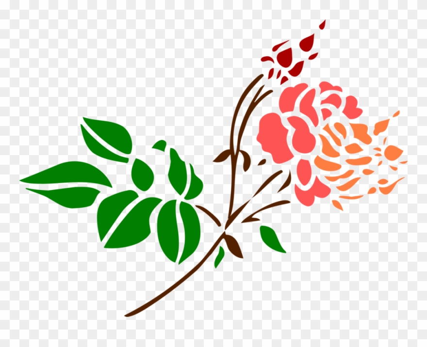 Floral Design Rose Computer Icons Color Line Art.