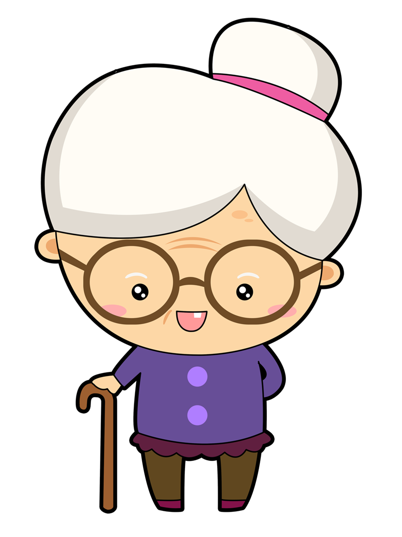 Cute grandma clipart.