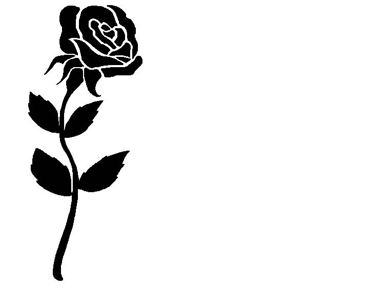 Rose black and white black and white rose clipart 2.