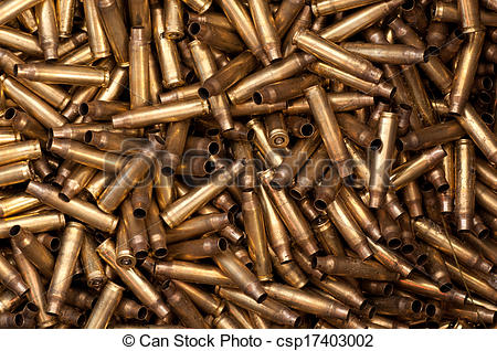 5,56 mm bullet casings.