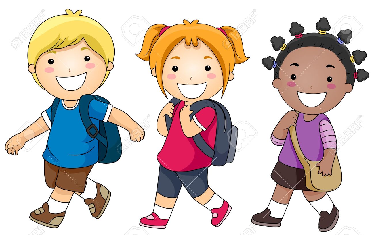 Children walking clipart 5 » Clipart Station.