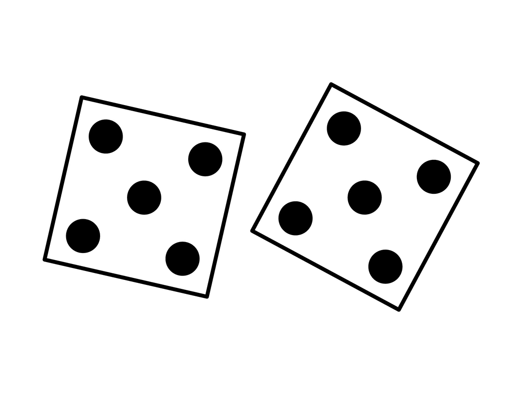 5 Dice Clipart.