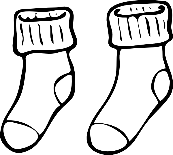 Clipart socks black and white, Clipart socks black and white.