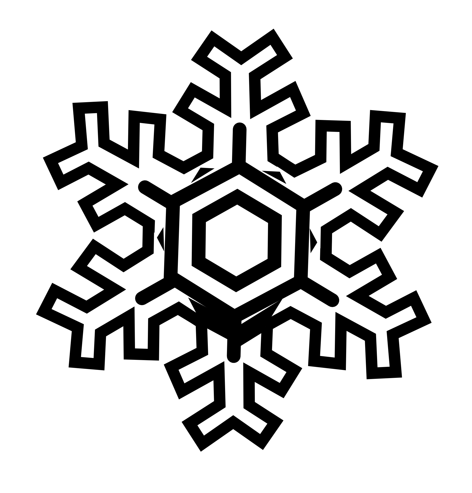 8 tip white snowflake clipart clipart images gallery for.