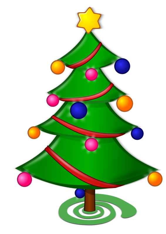 Free Clipart: Colored: Christmas Tree.