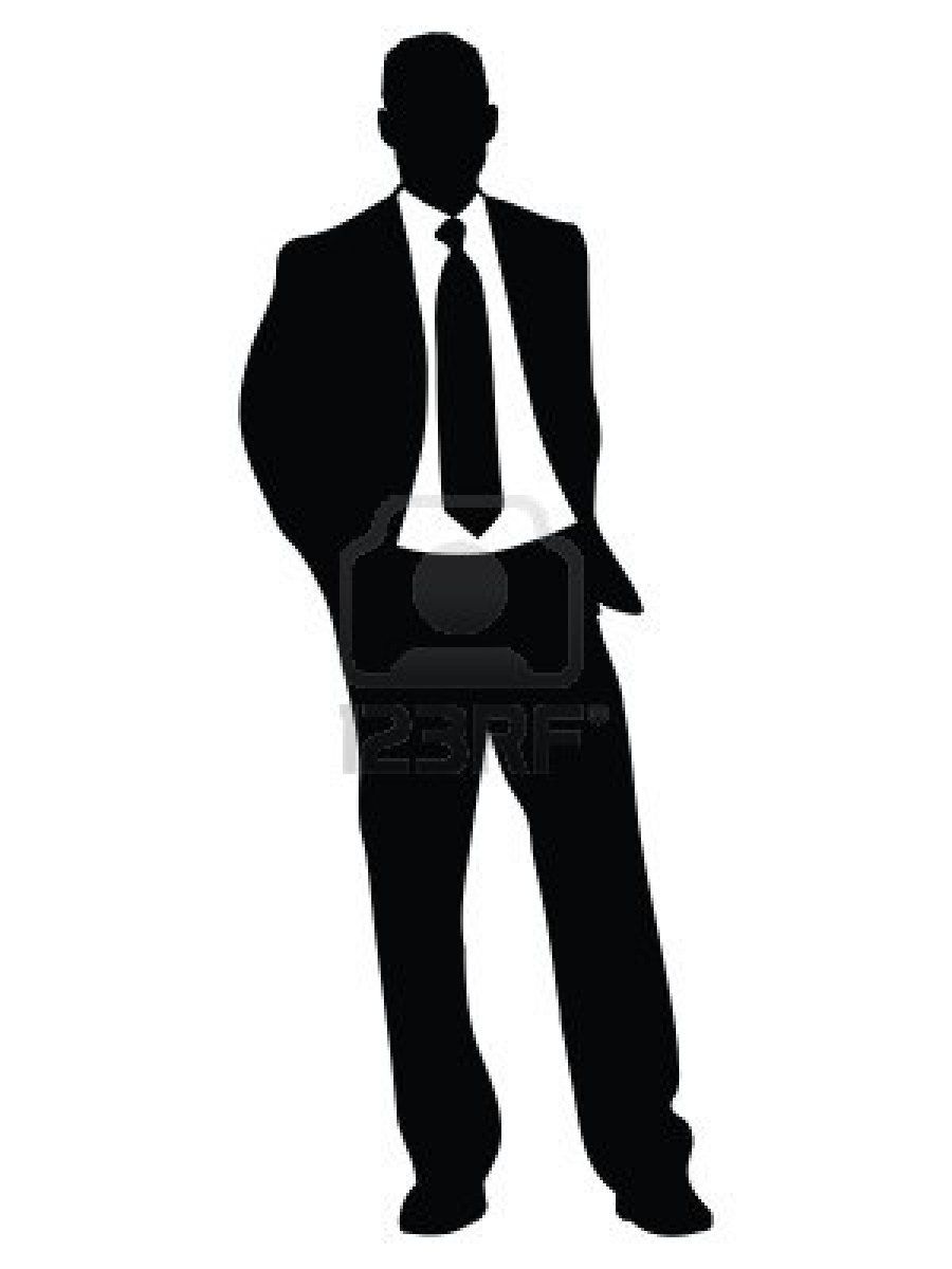 Celebrating Man Silhouette Clip Art.