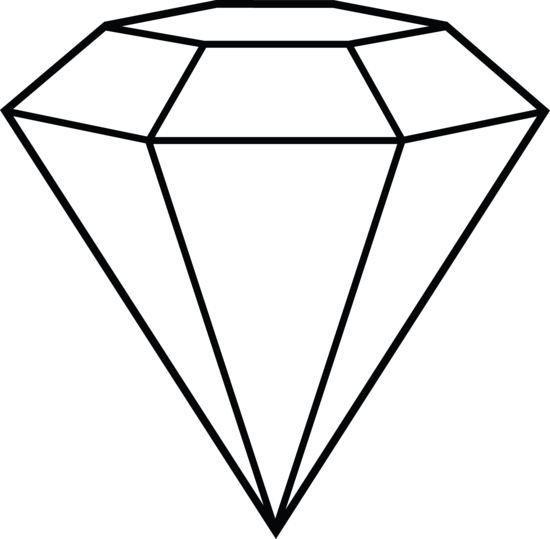 Diamond Line Art.