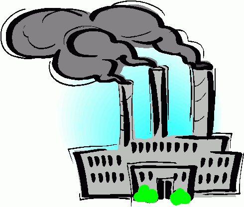 Factory Air Pollution Clipart.