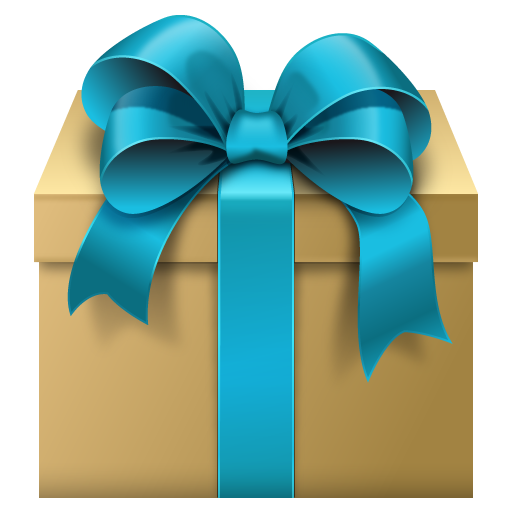 Gift Box with Blue Bow Free Clipart.