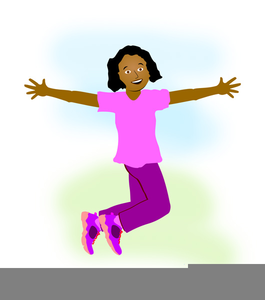 Clipart Girl Jumping.