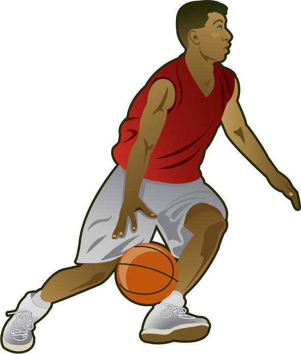 Guy Playing Basketball Clipart.