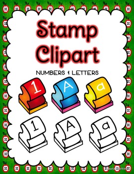 Stamp Clipart: Letters and Numbers.