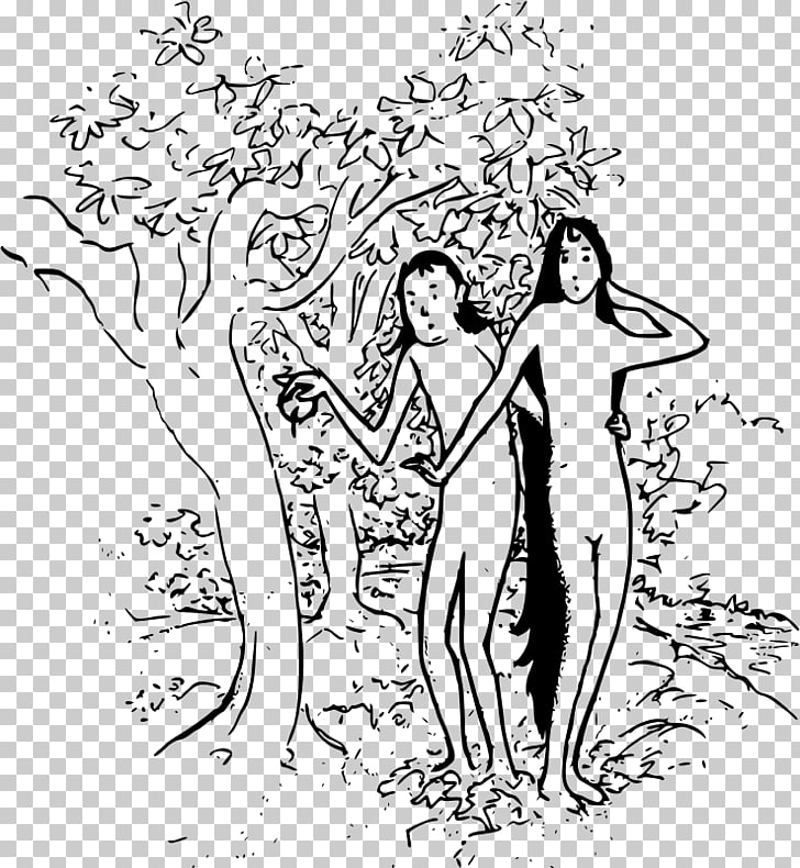 Garden of Eden Adam and Eve Cartoon , creation of adam PNG.