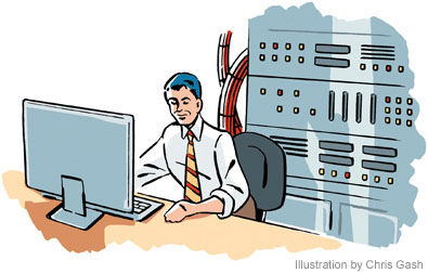 Network admin clipart.