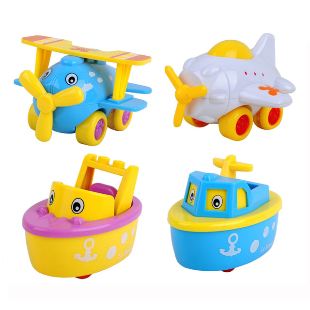 4pcs/set lovely pull back airplane spaceship vehicle toy mini.