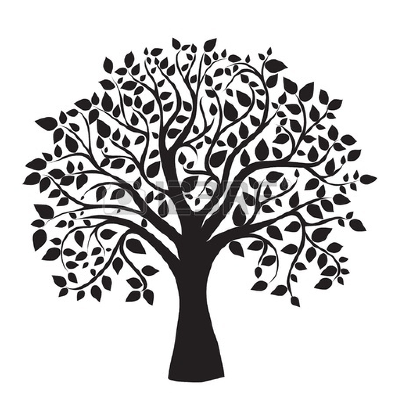 Family Tree Clipart Black And White Free.