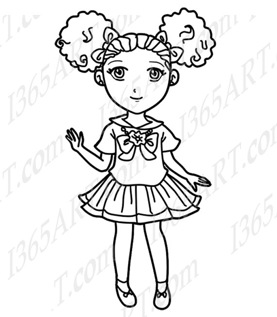 Black Girl Clipart Black And White.