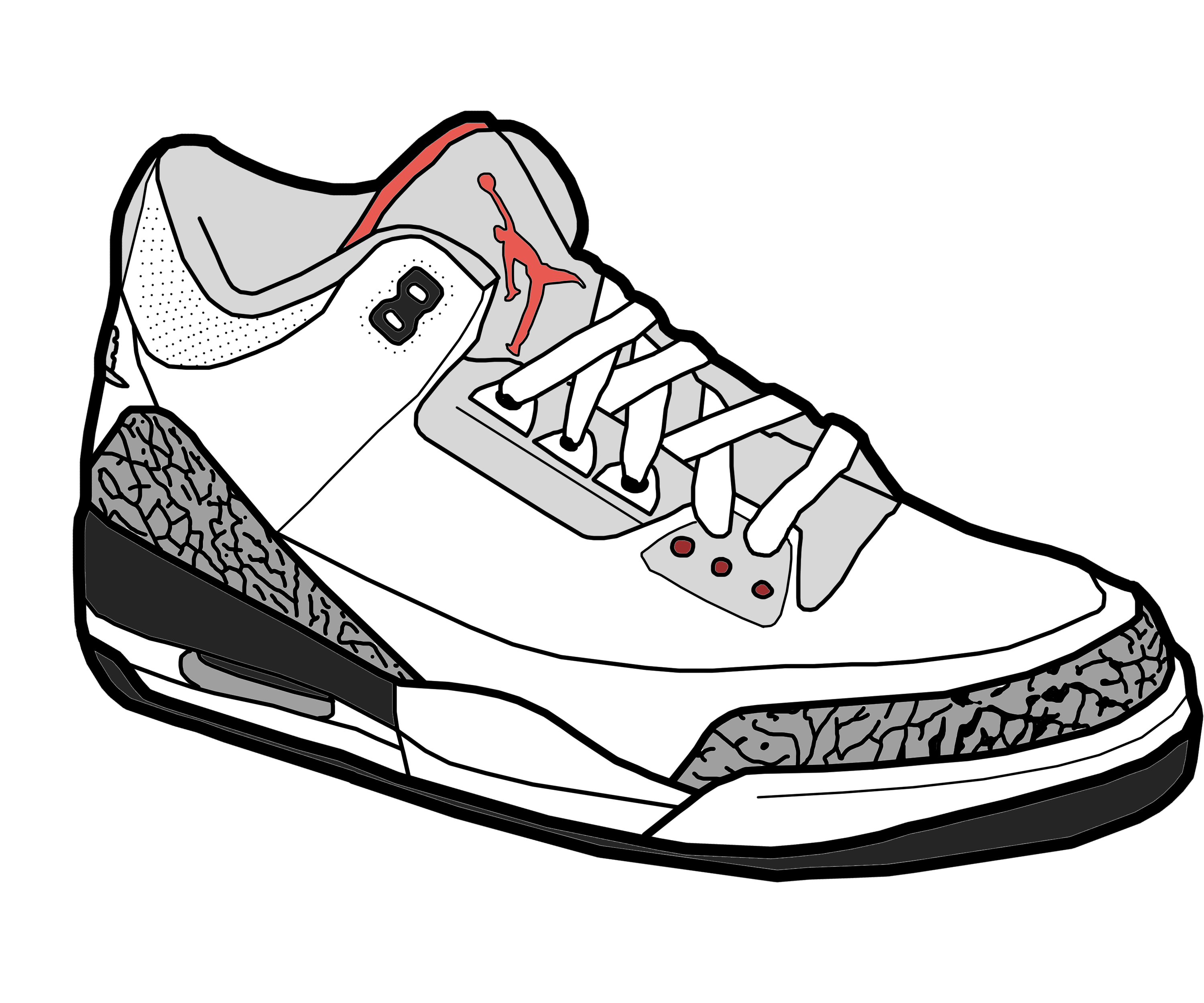 Jumpman Air Jordan Shoe Sneakers Clip art.