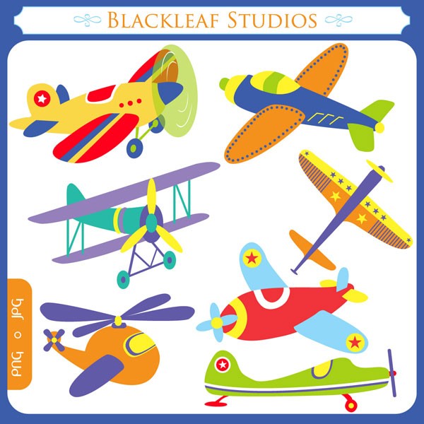 Toy jet plane clipart.