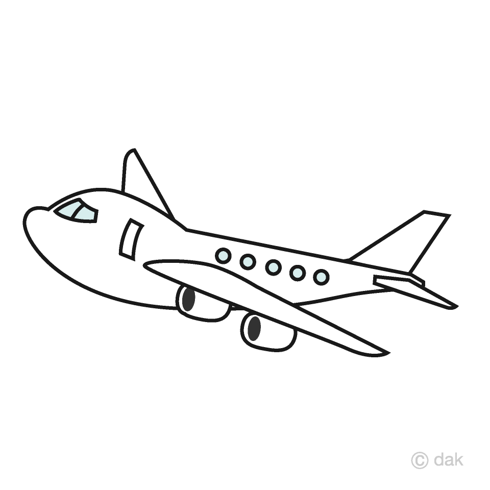 Cute Airplane Clipart Free Picture｜Illustoon.