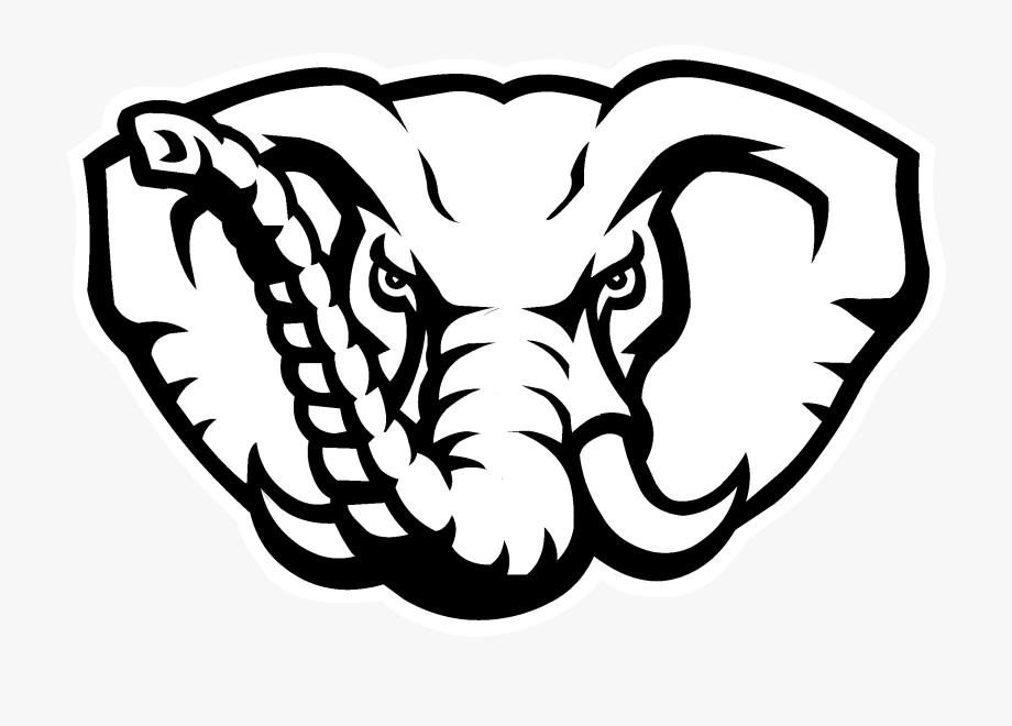 Alabama Crimson Tide Logo Black And White.