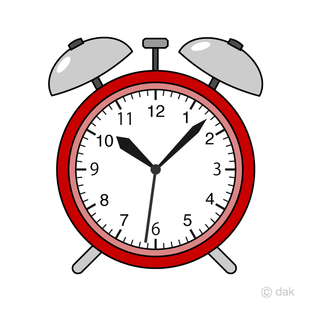 Free Red Alarm Clock Clipart Image｜Illustoon.