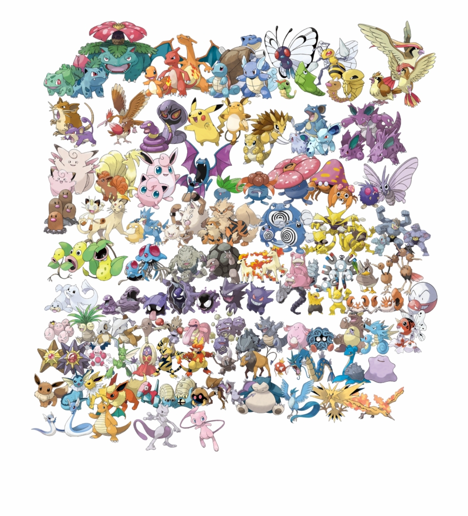 Best Pokemon Games Transparent Background All Old Pokemon.