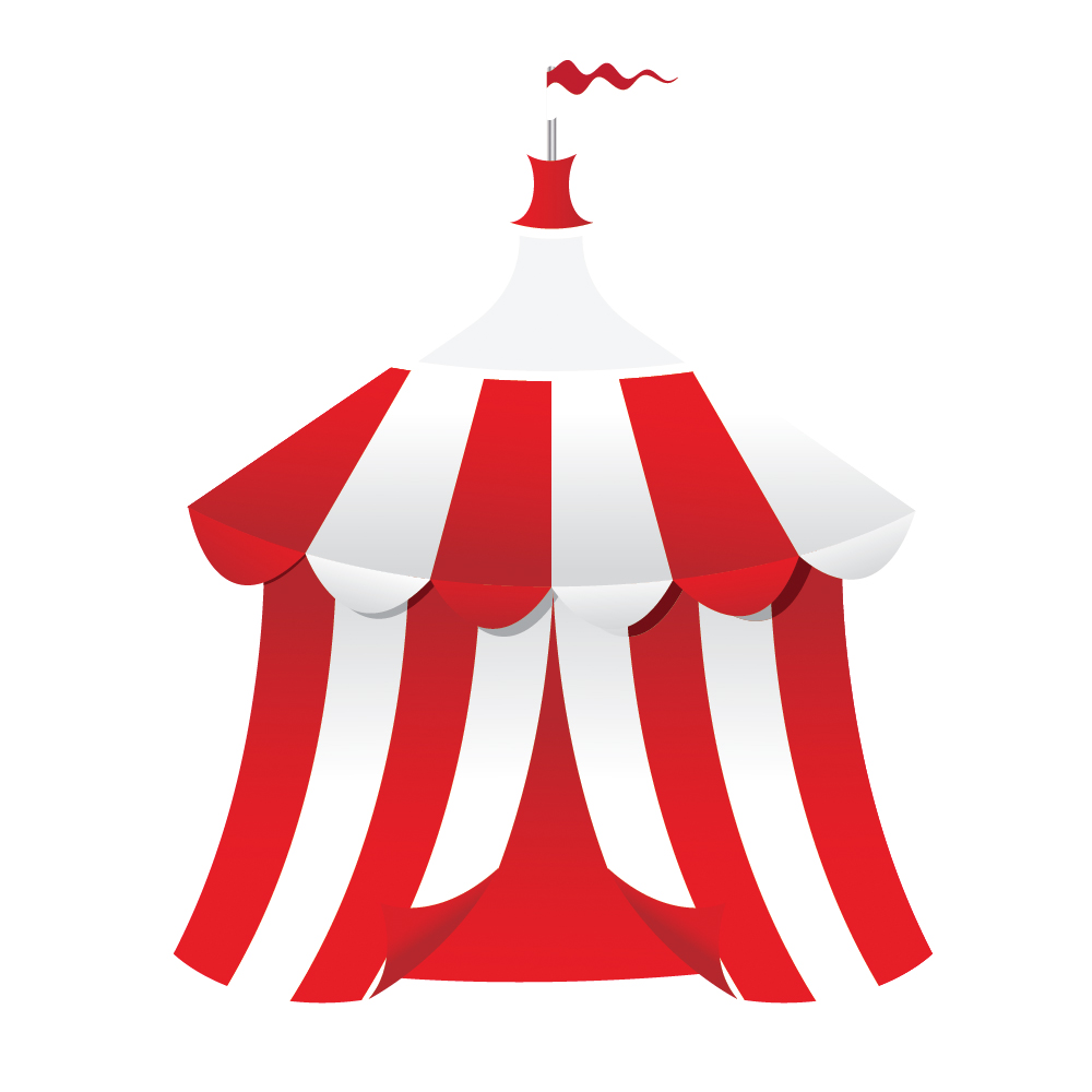 Circus tent outline clipart free.