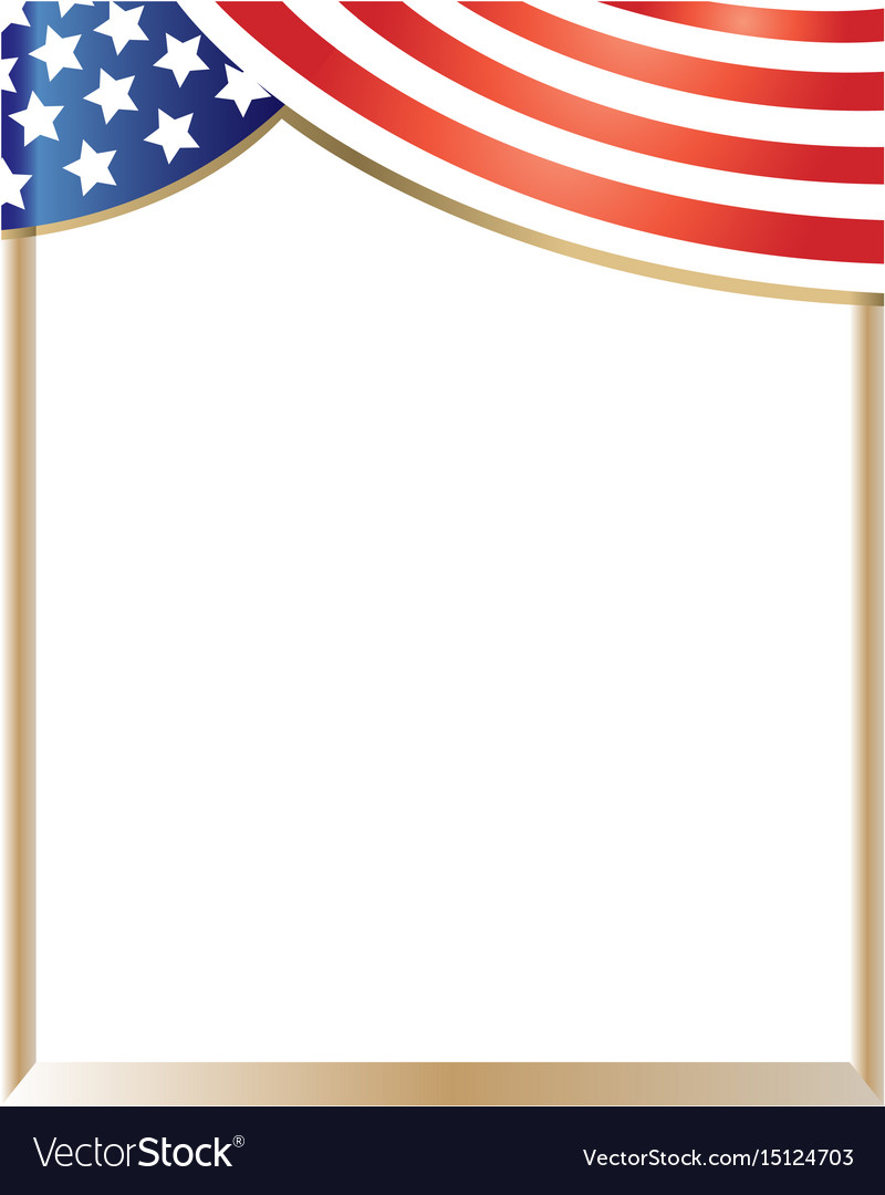 American flag border.