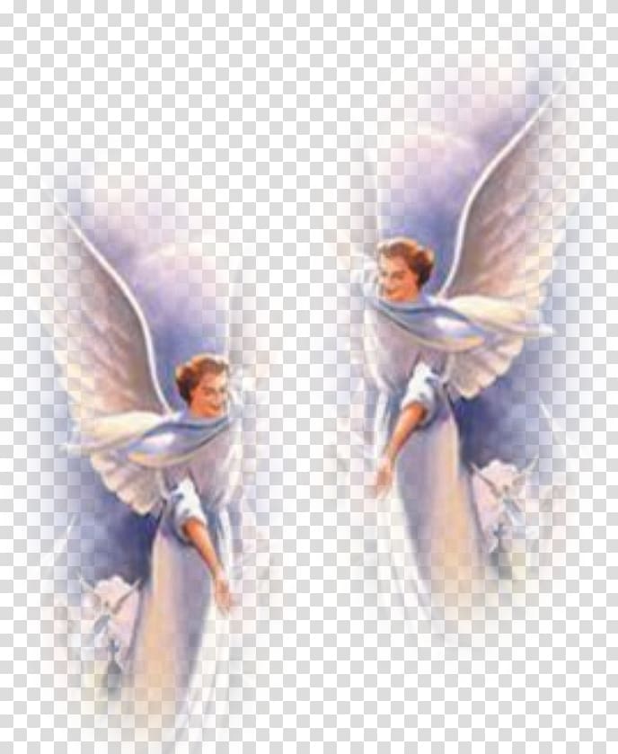 Two angels illustration, Guardian angel God Prayer Heaven.