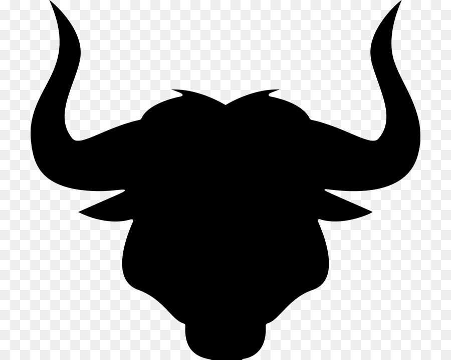 bull head silhouette clipart Angus cattle Texas Longhorn.