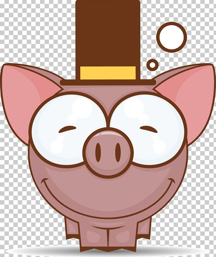 Domestic Pig Cartoon Sticker PNG, Clipart, Animal, Animals.