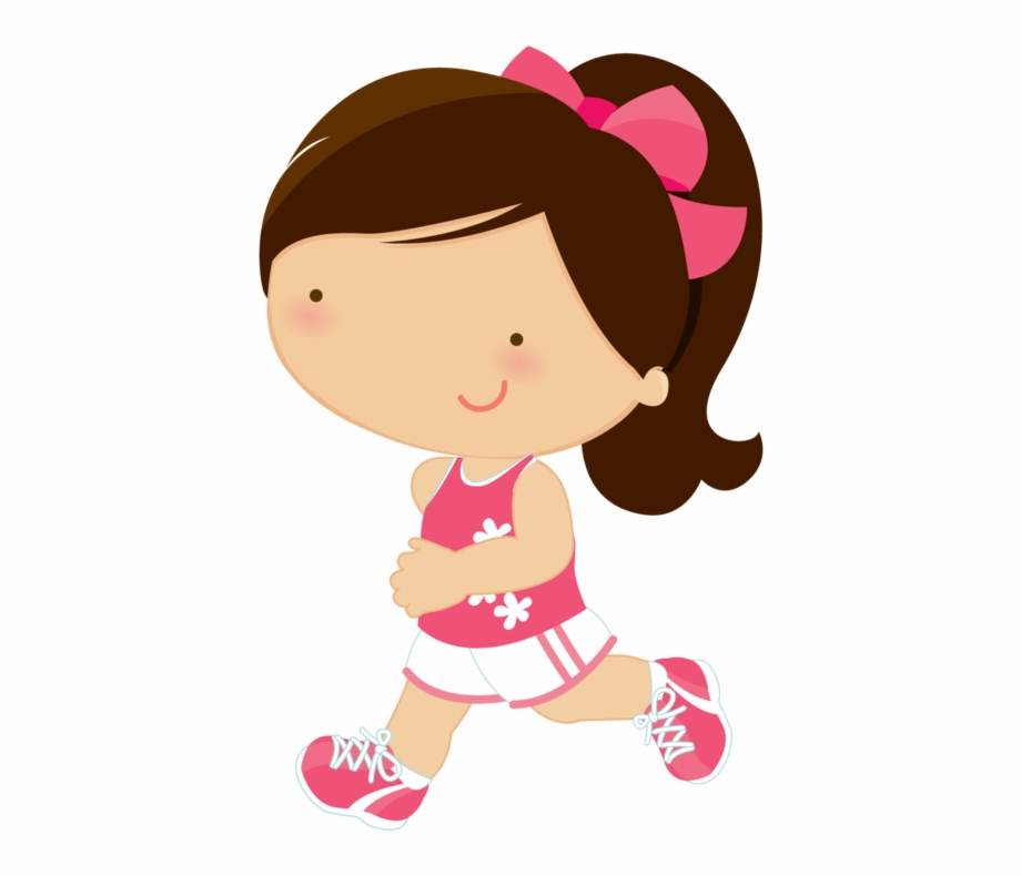 Running Cartoon Running Club Girl Running Cute Clipart.