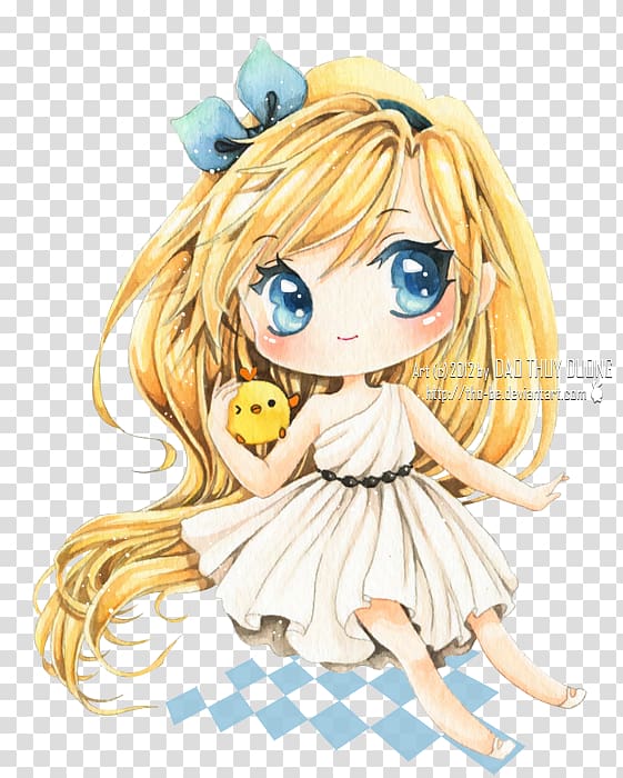 Chibi Anime Drawing Mangaka Catgirl, Chibi transparent.