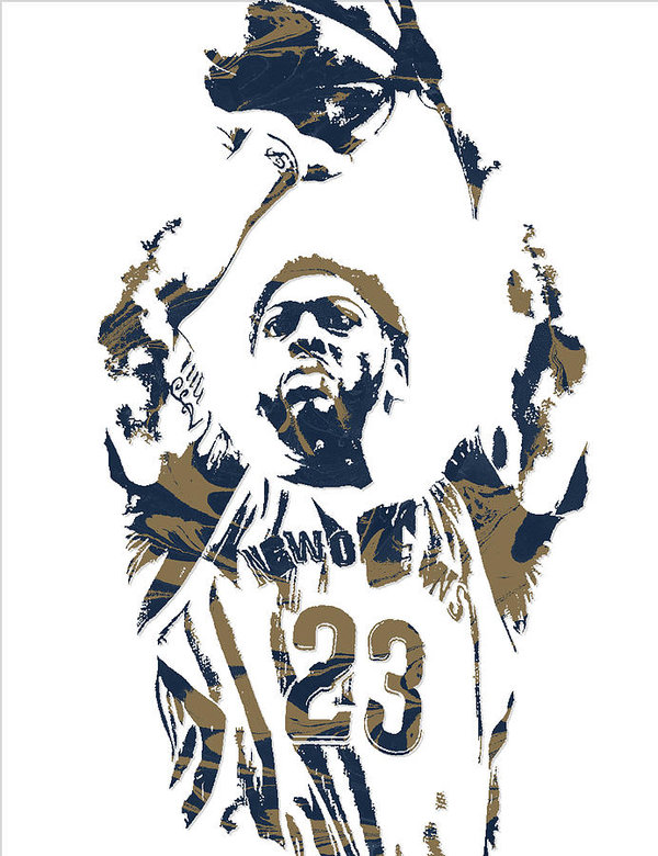 Anthony Davis New Orleans Pelicans Pixel Art 7 Art Print.