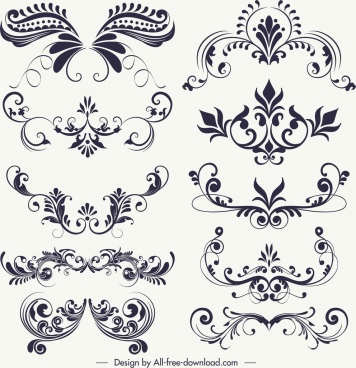 Black and white vintage frame border free vector download.