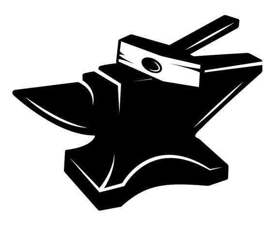 Blacksmith, Anvil, Silhouette,SVG,Graphics,Illustration.