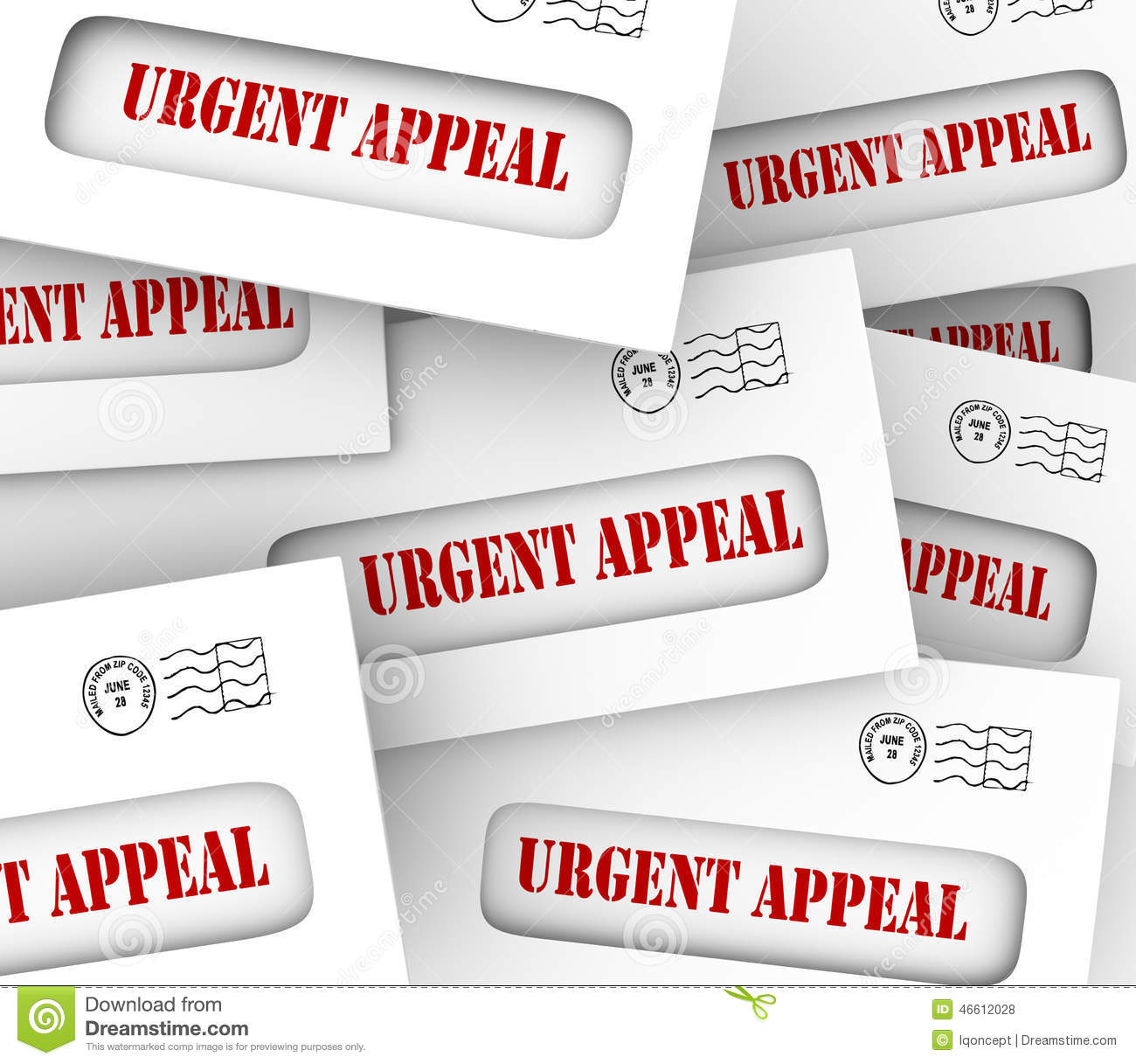 Urgent Appeal Envelopes Mailed Message Important Plea Asking Mon.