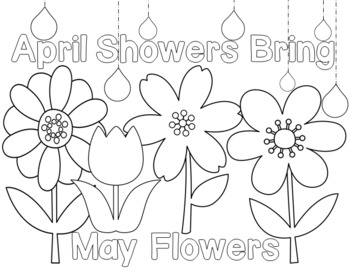 April Showers Bring May Flowers Coloring Page at GetDrawings.