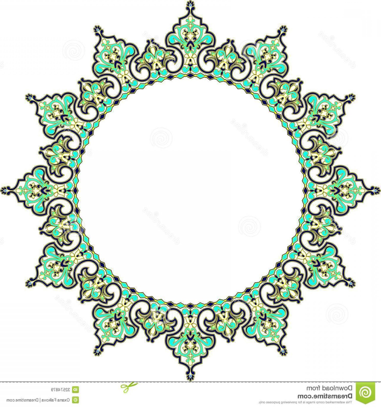 Royalty Free Stock Images Arabic Frame Vector Illustration Circle.