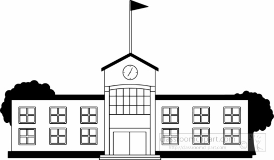 School Clipart black white school building clipart Classroom.