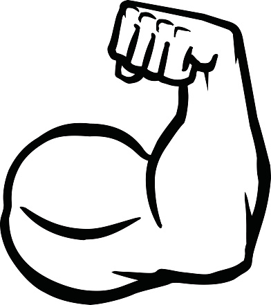 Clipart arm flexing.