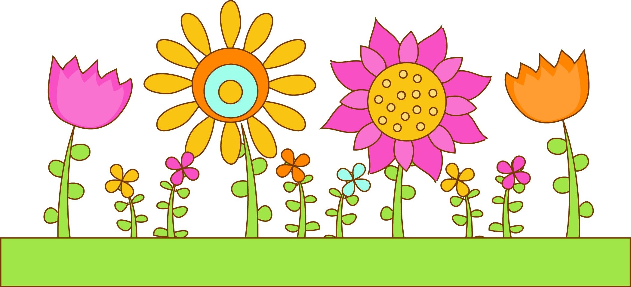 Flower garden border clip art Beautiful HD Flower Garden.